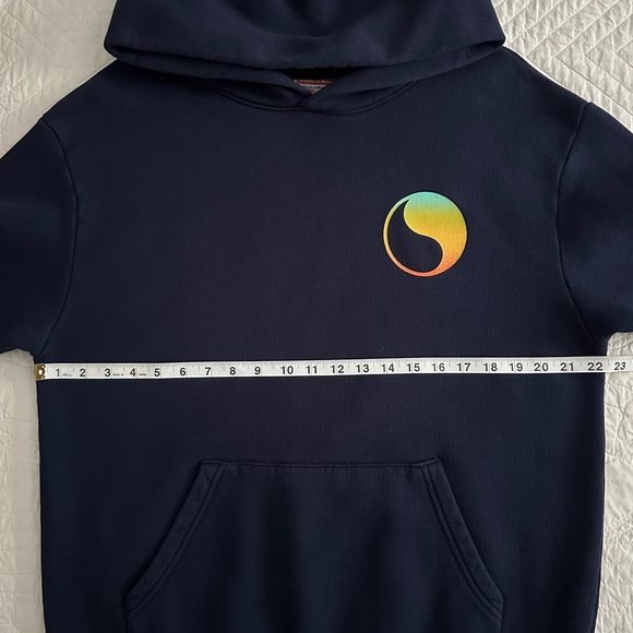 Free & Easy Los Angeles Navy Blue Don’t Trip Sunset Hoodie Premium Heavy Fleece - Picture 7 of 11
